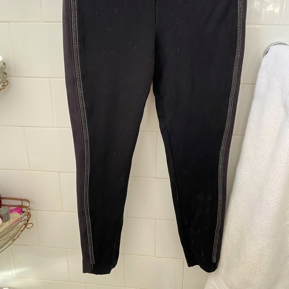 Lysse stretchy leggings w/side sparkle stripe / M